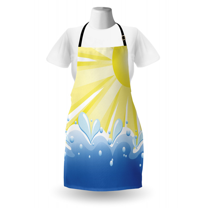 Vector Sun Wavy Sea Apron