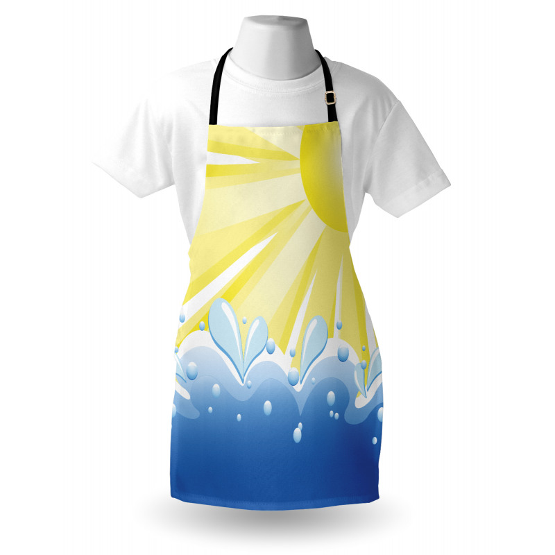 Vector Sun Wavy Sea Apron