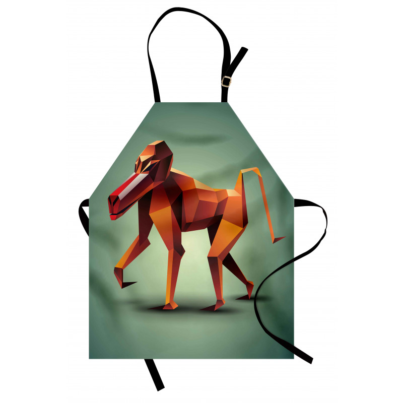 Polygonal Wild Monkey Apron