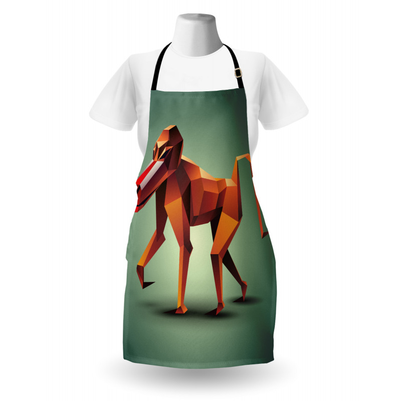 Polygonal Wild Monkey Apron