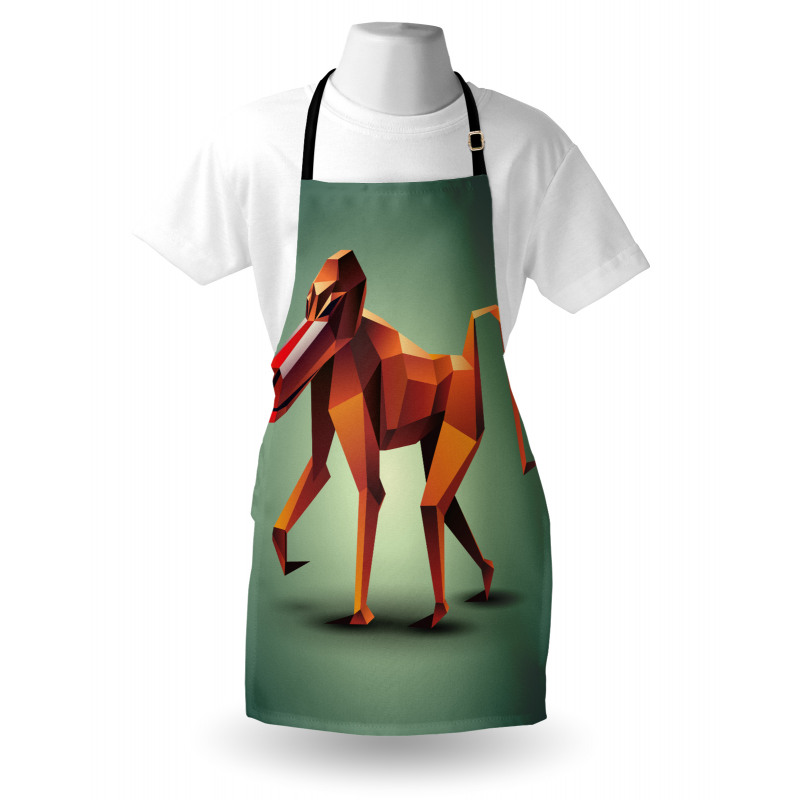 Polygonal Wild Monkey Apron