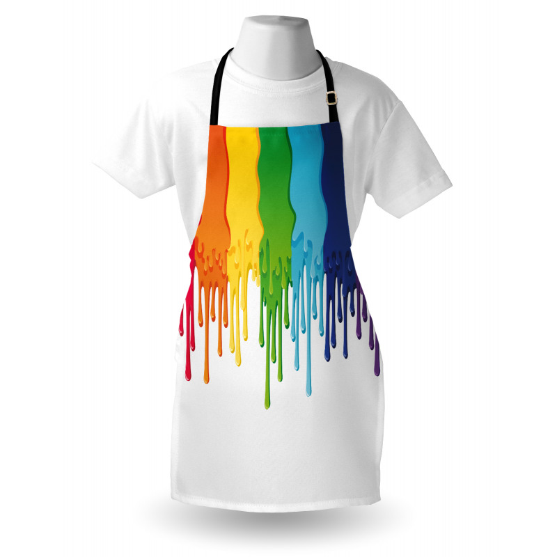 Rainbow Colored Paint Apron