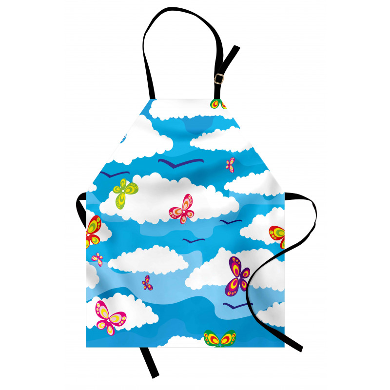 Clouds Butterfly Summer Apron