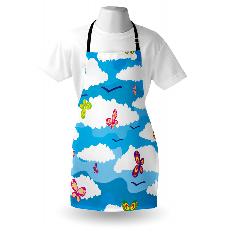 Clouds Butterfly Summer Apron