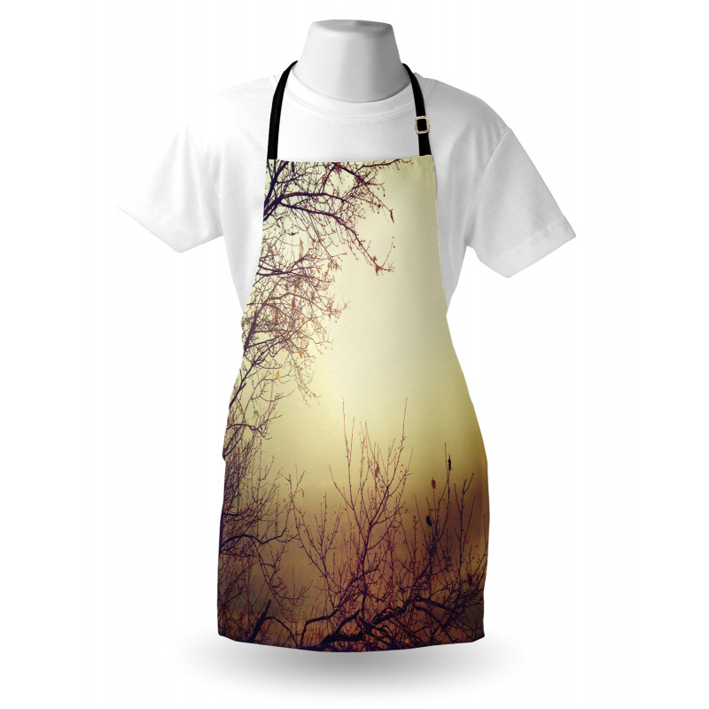 Vintage Leafless Autumn Apron