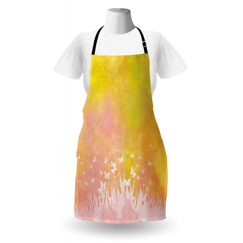 Flower Butterfly Colored Apron