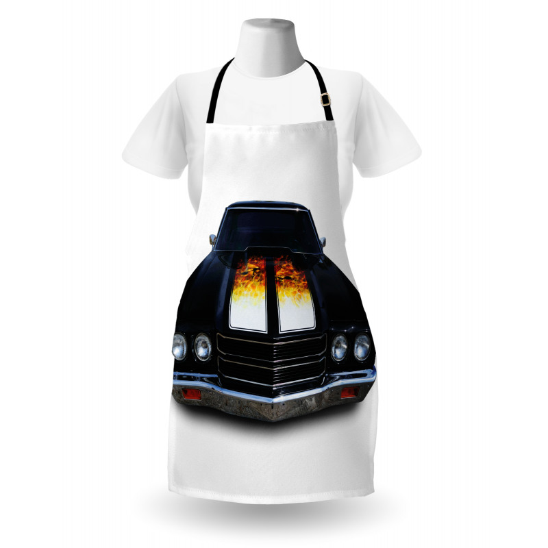 Vintage Retro Car Flame Apron