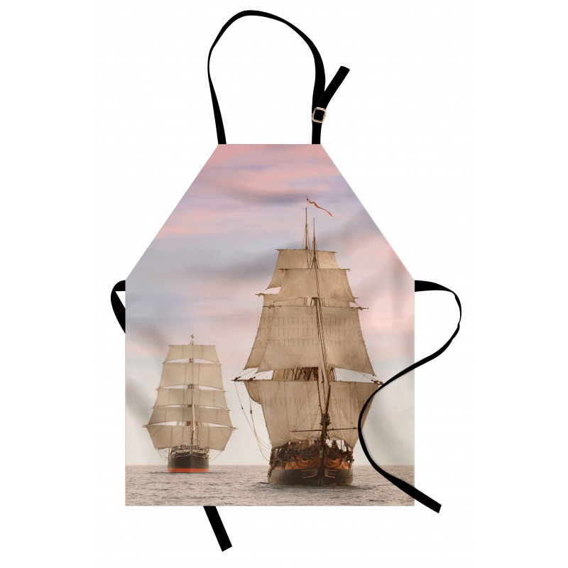 Wooden Sailing Ship Waves Apron