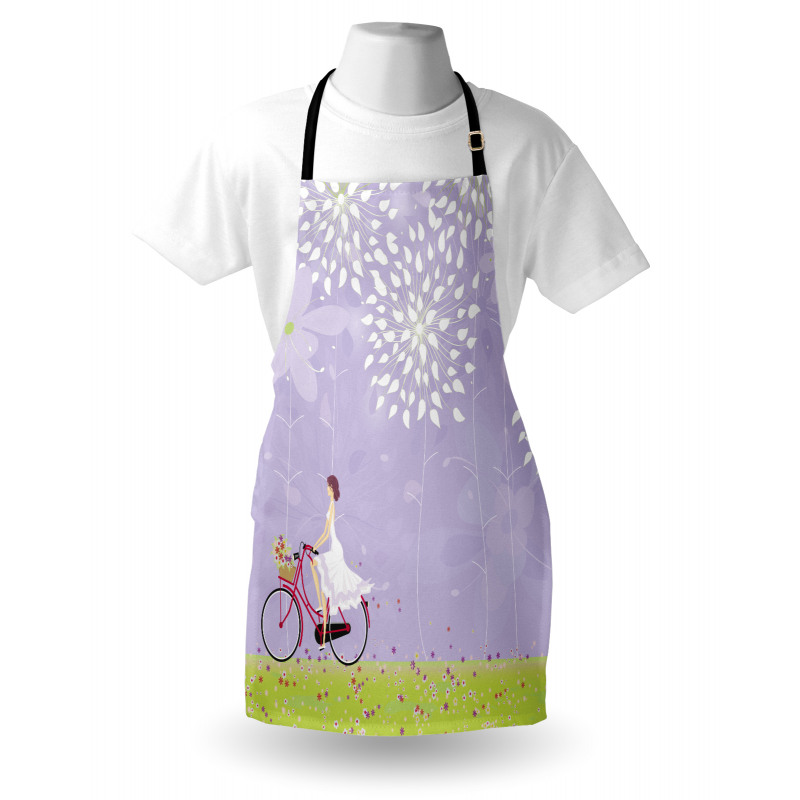 Girl Riding Bike Windy Apron