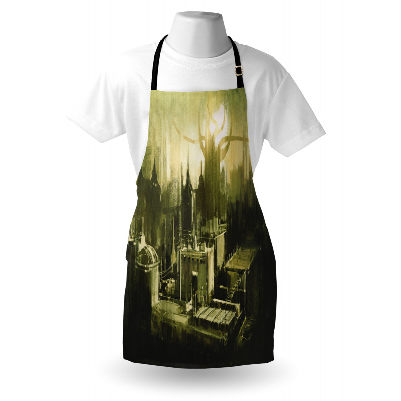 Gothic Dark City Scenery Apron