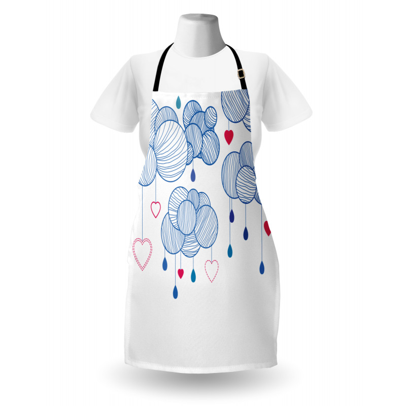 Hand Drawn Clouds Apron