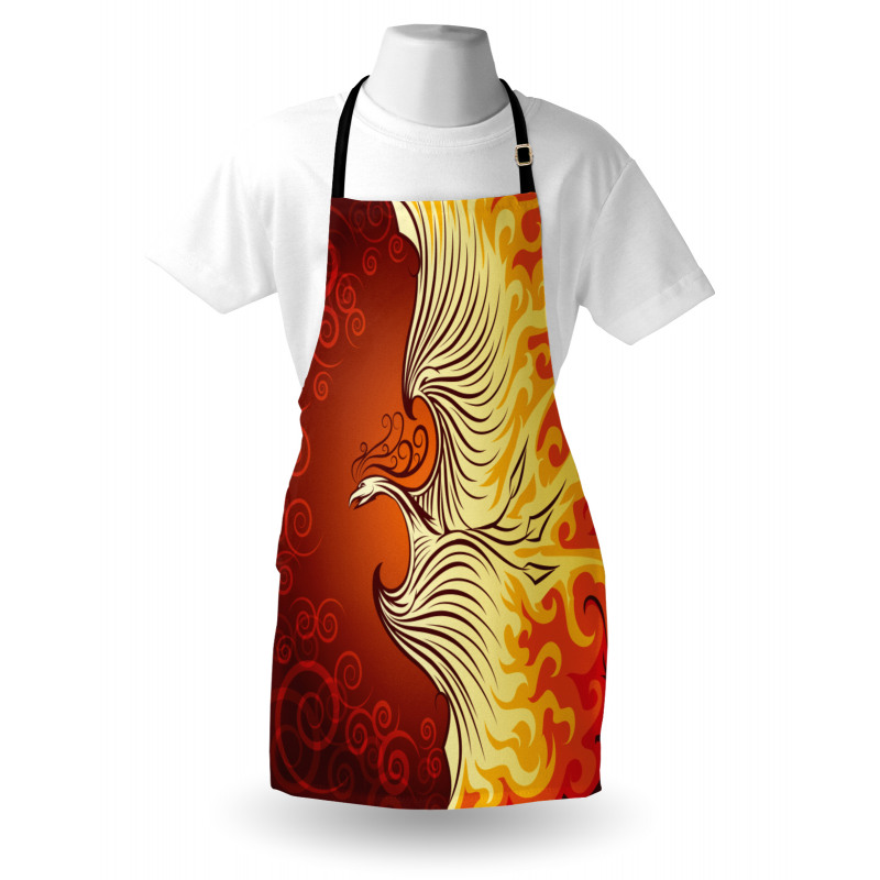 Phoenix Bird in Flame Apron