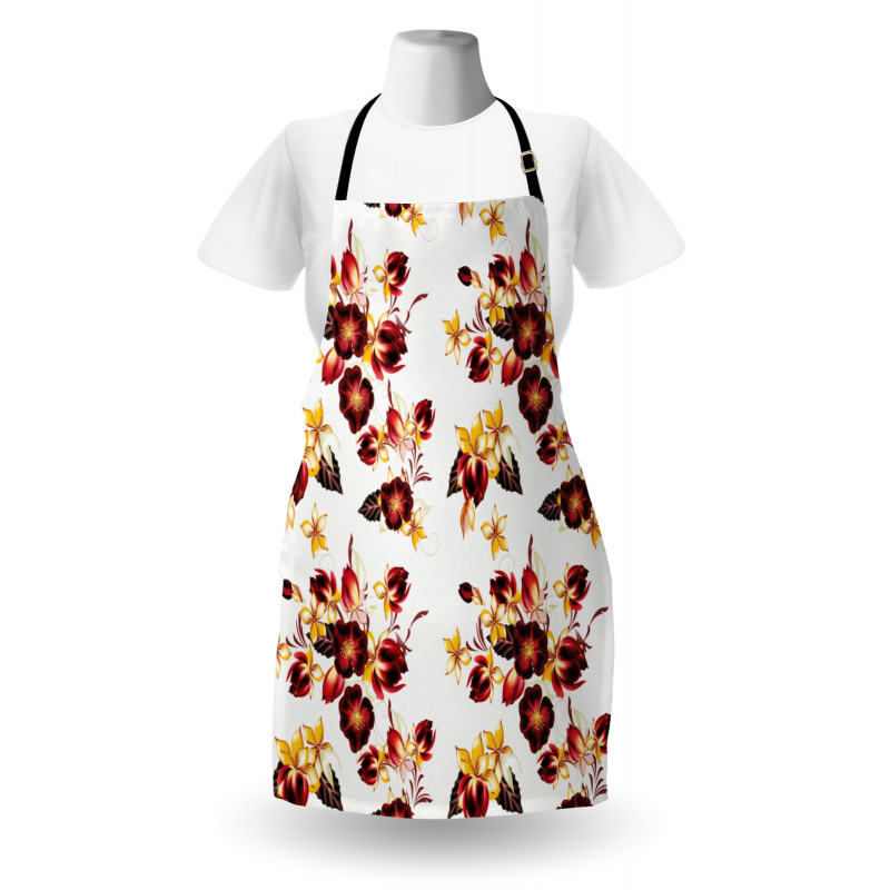 Seamless Floral Design Apron