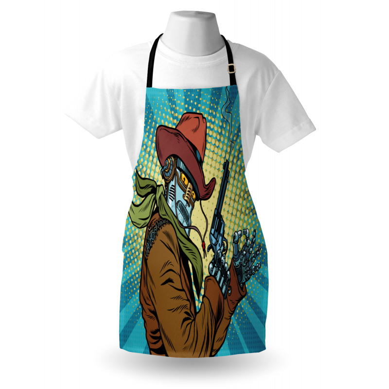 Western Style Robot Cowboy Apron