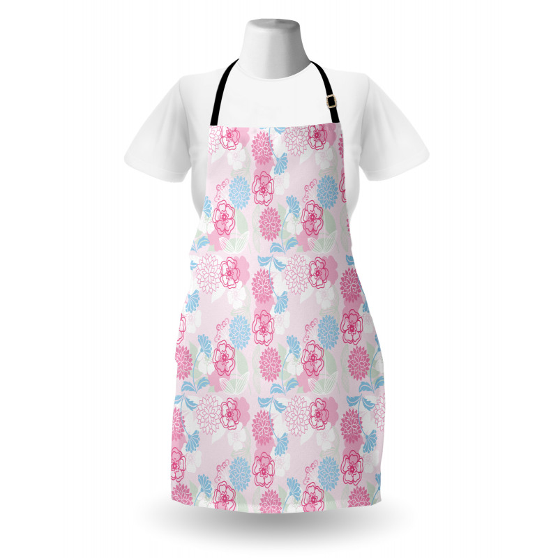 Flowers Ivy Leaves Buds Apron