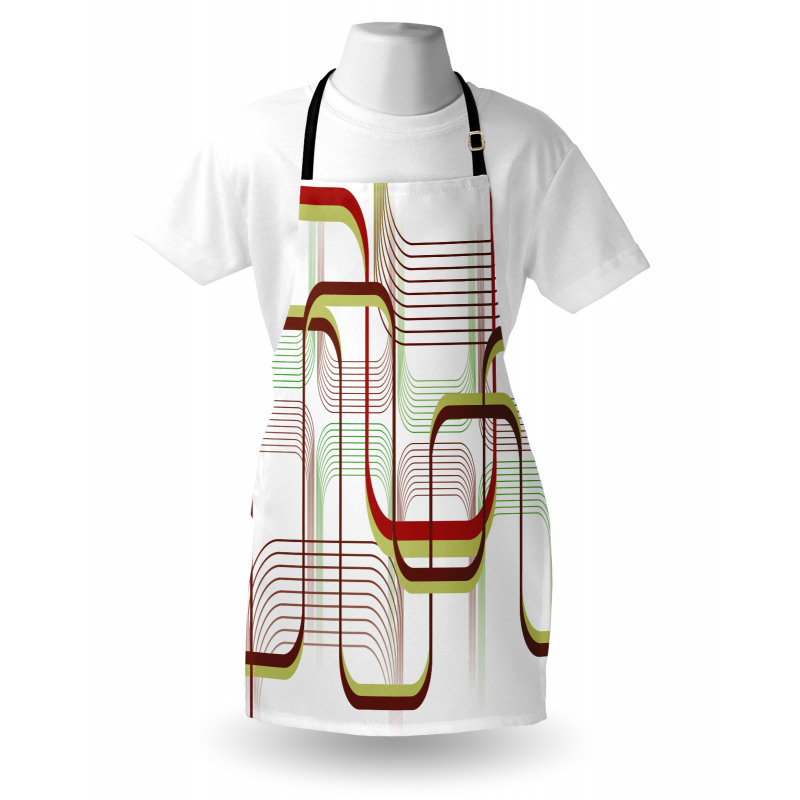 Wavy Abstract Shape Line Apron