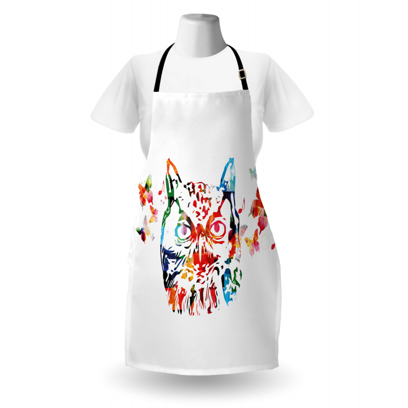 Abstract Wild Birds Owl Apron