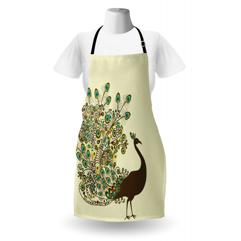 Peacock Bird Profile Apron