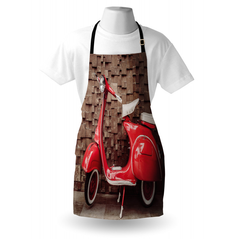 Retro Nostalgic Scooter Apron