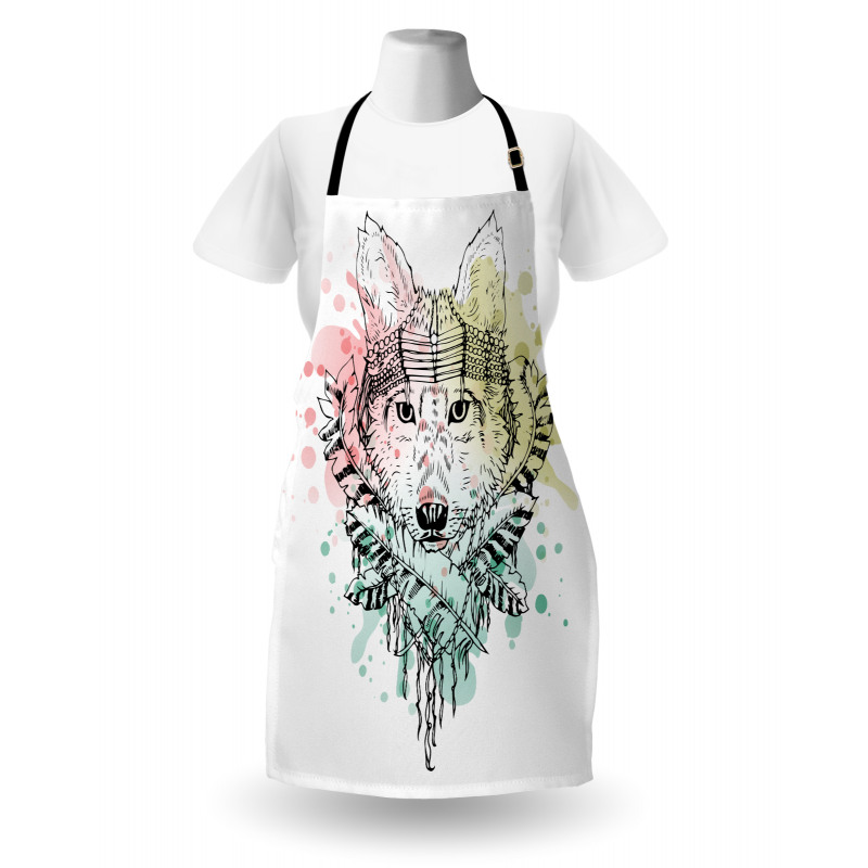 Wild Tribe Animal Wolf Apron