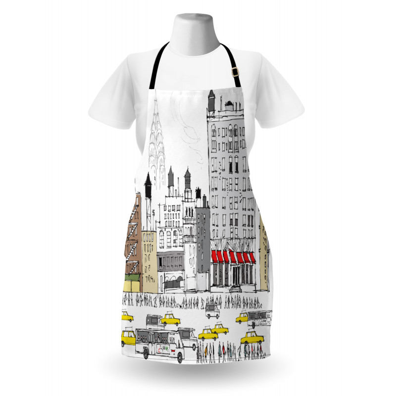 Busy City Traffic Jam Apron