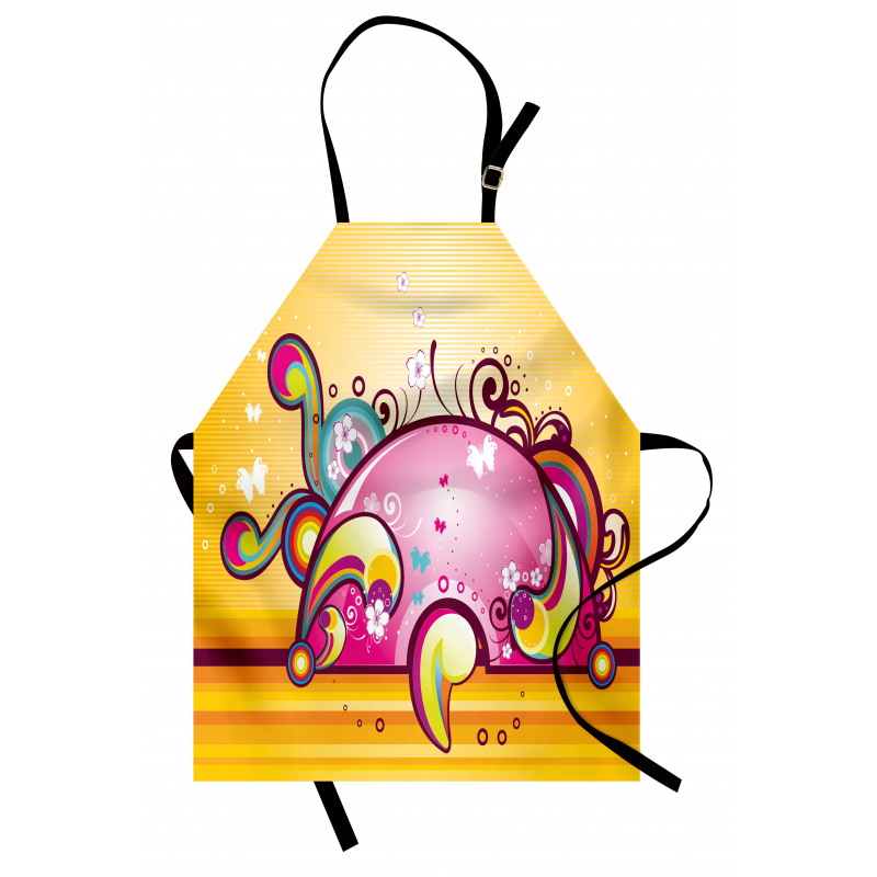 Spiral Vibrant Shapes Line Apron