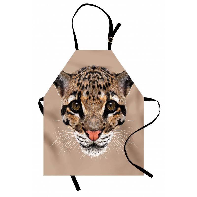 Hayvan Deseni Mutfak Önlüğü Yavru Jaguar Portresi