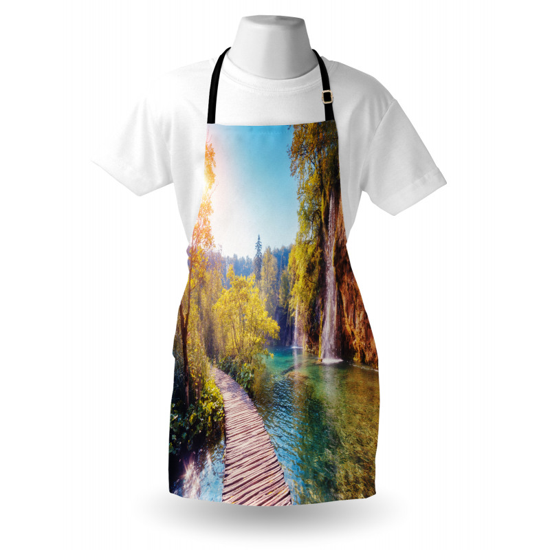 Idyllic Lake Waterfall Apron