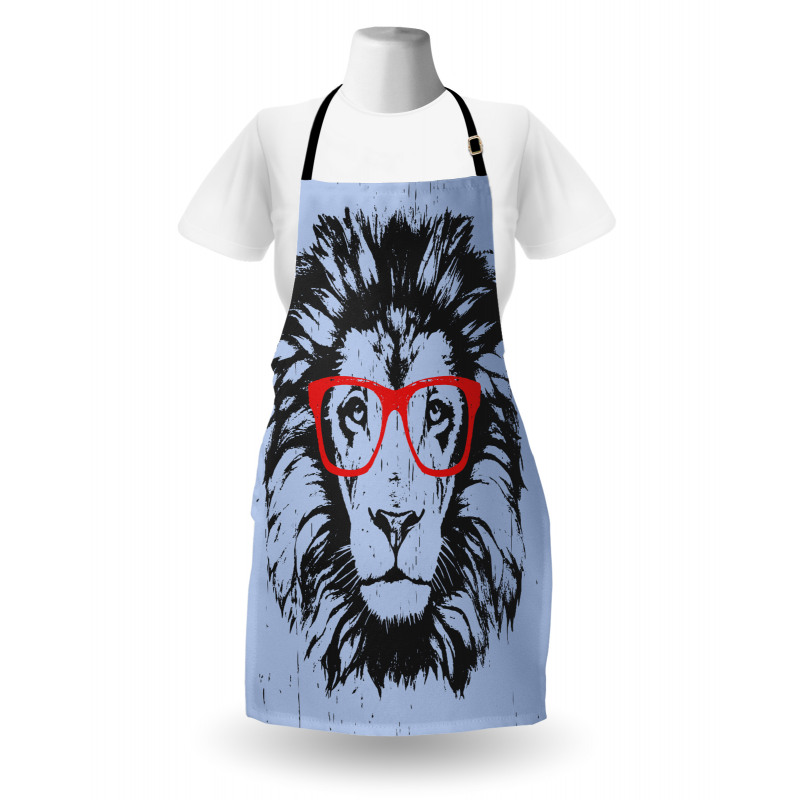 Lion and Hipster Glasses Apron