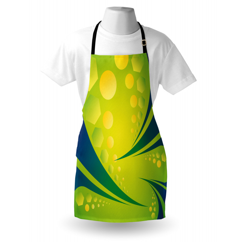 Geometric Green Blue Art Apron