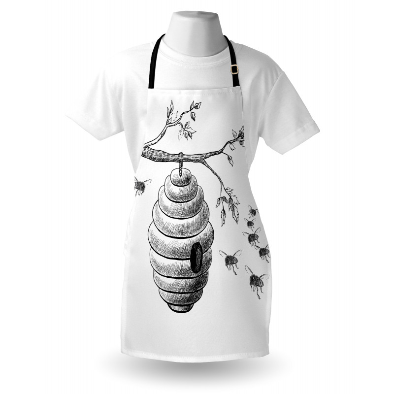 Hand Drawn Honeycomb Apron