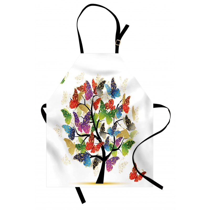 Floral Butterfly Leaf Apron