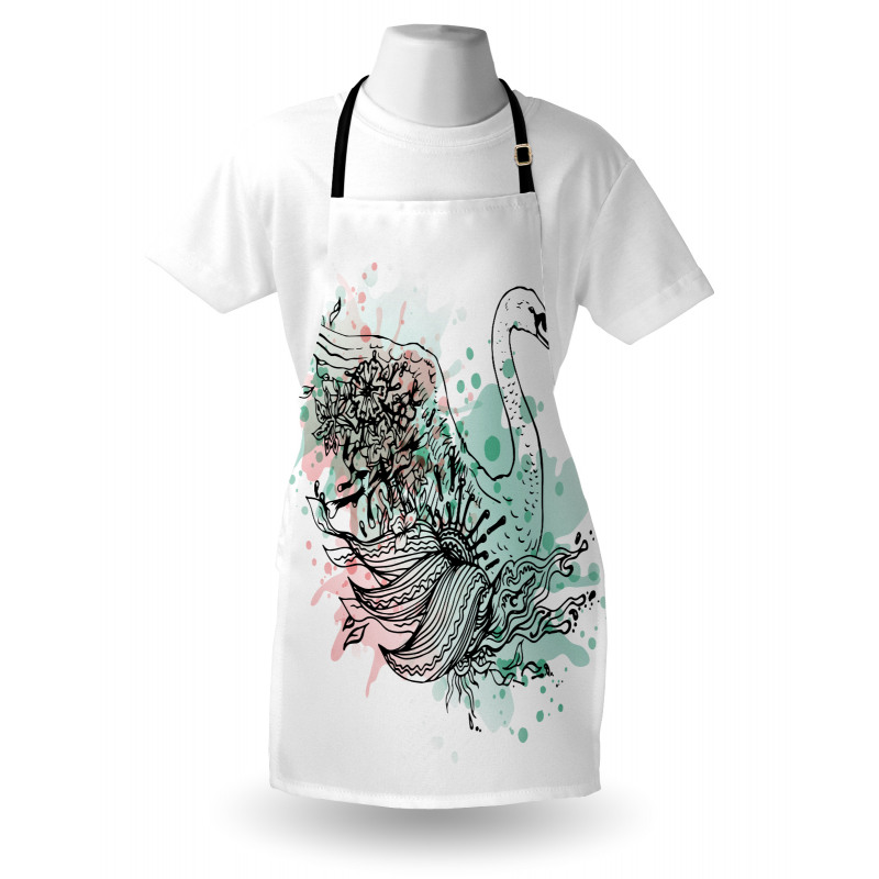 Sketchy Swan Watercolors Apron