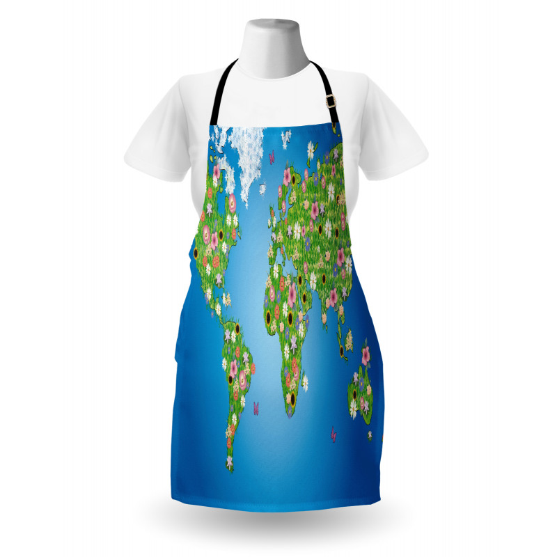 Daisy Lily Grass Apron