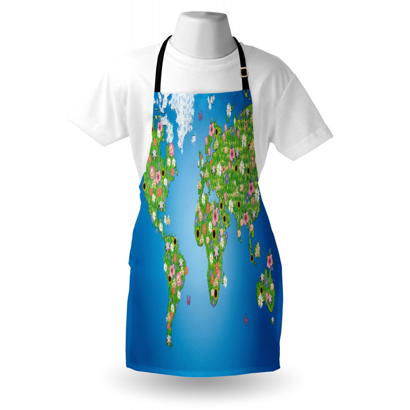 Daisy Lily Grass Apron