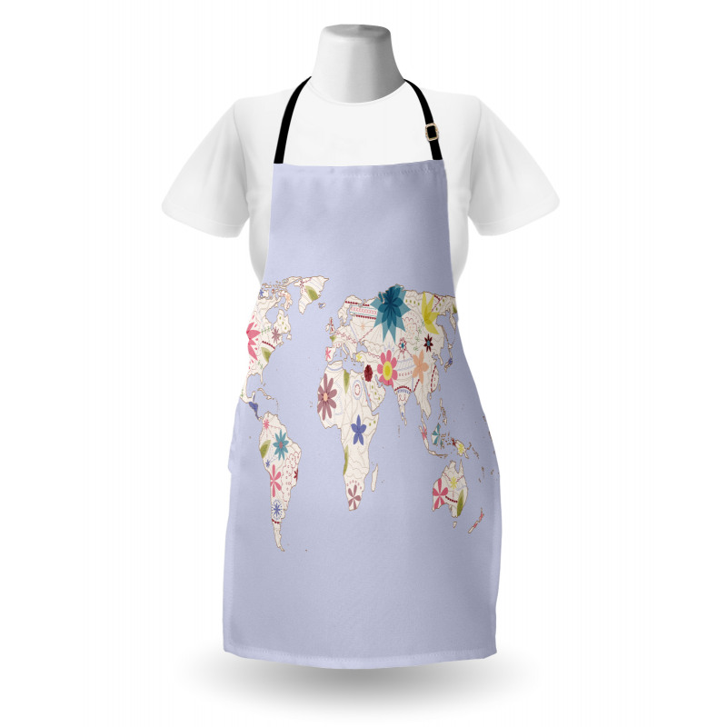 Map Soft Blooms Apron