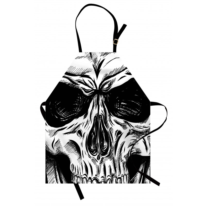 Gothic Sketch Evil Face Apron