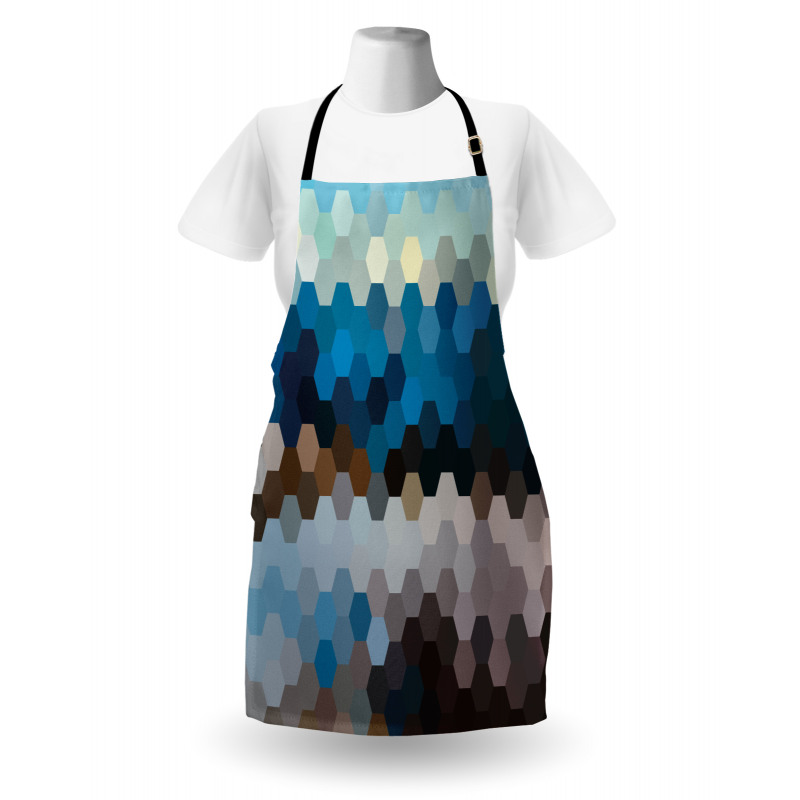 Geometric Puzzle Blurry Apron