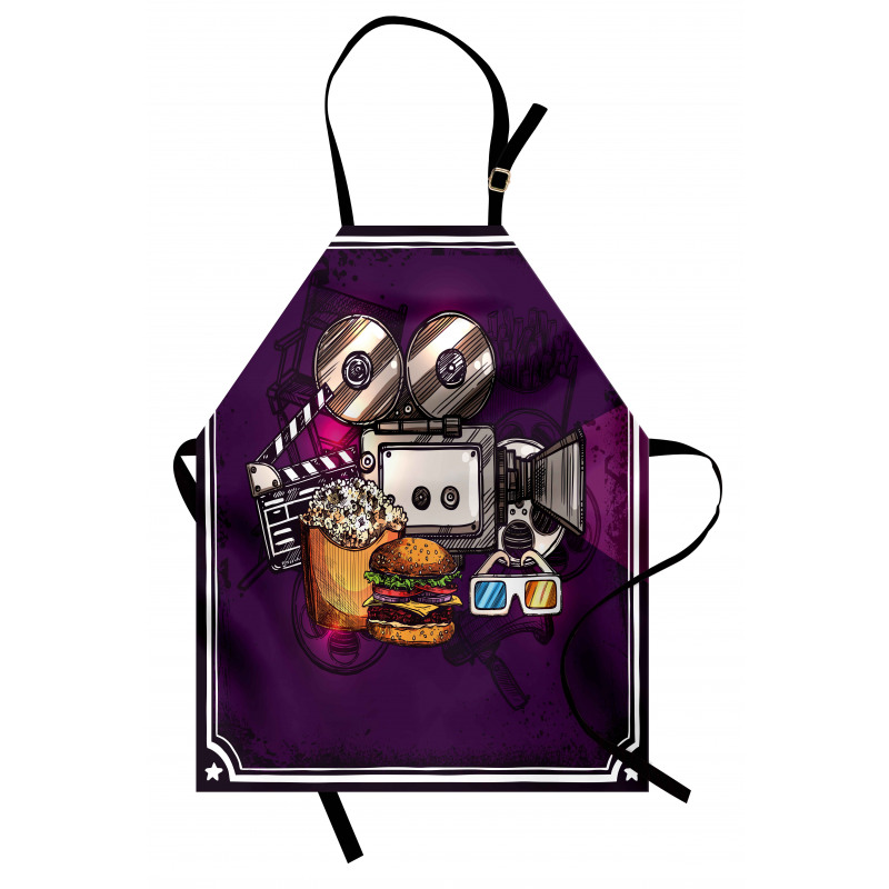 Burgers Popcorns Cinema Apron