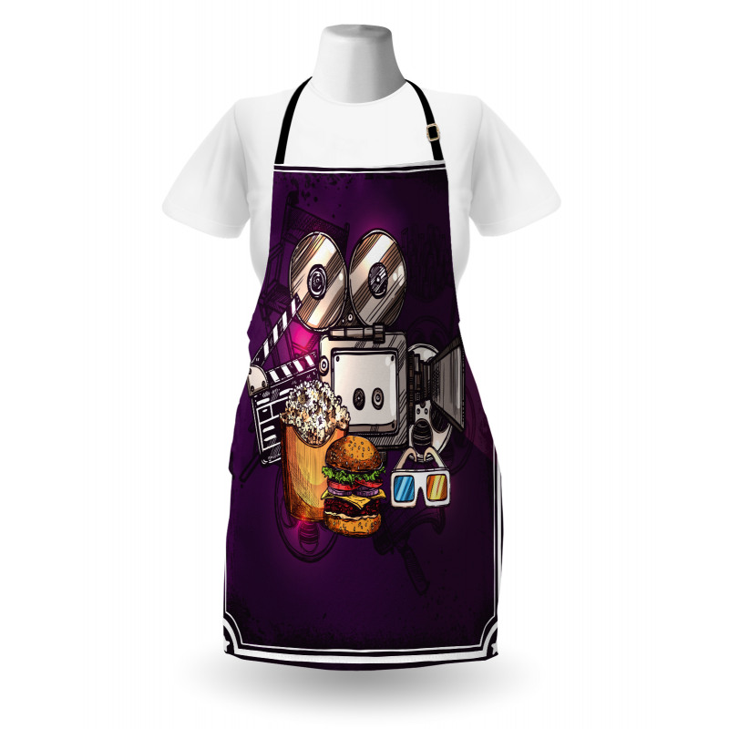 Burgers Popcorns Cinema Apron