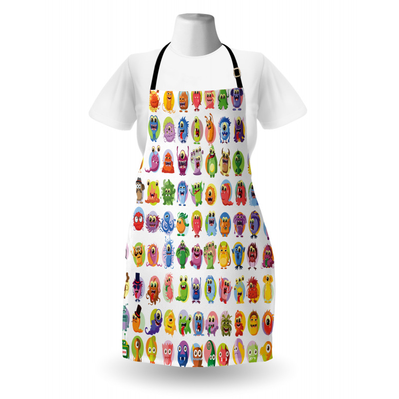 Baby Mosters Cartoon Apron
