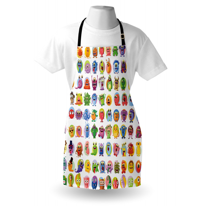 Baby Mosters Cartoon Apron