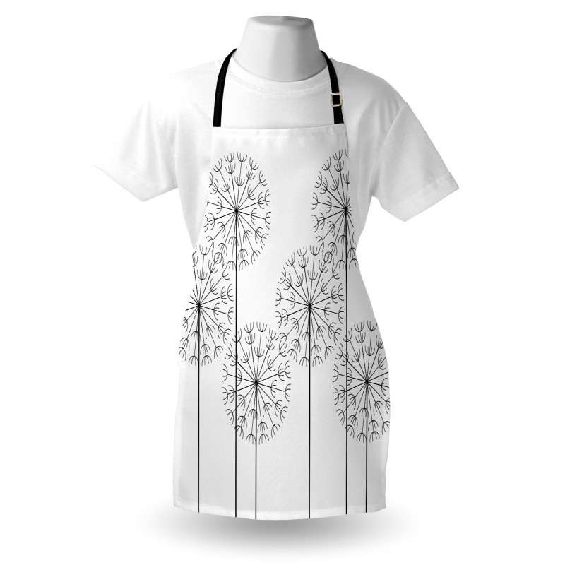 Digital Flower Dandelion Apron