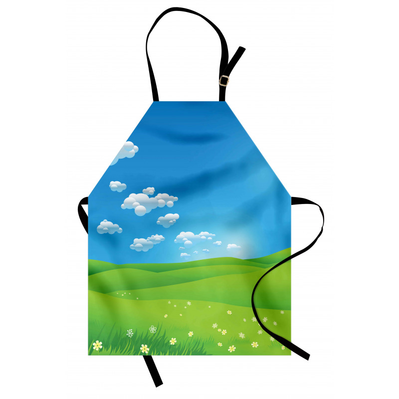 Cartoon Valley Scene Apron