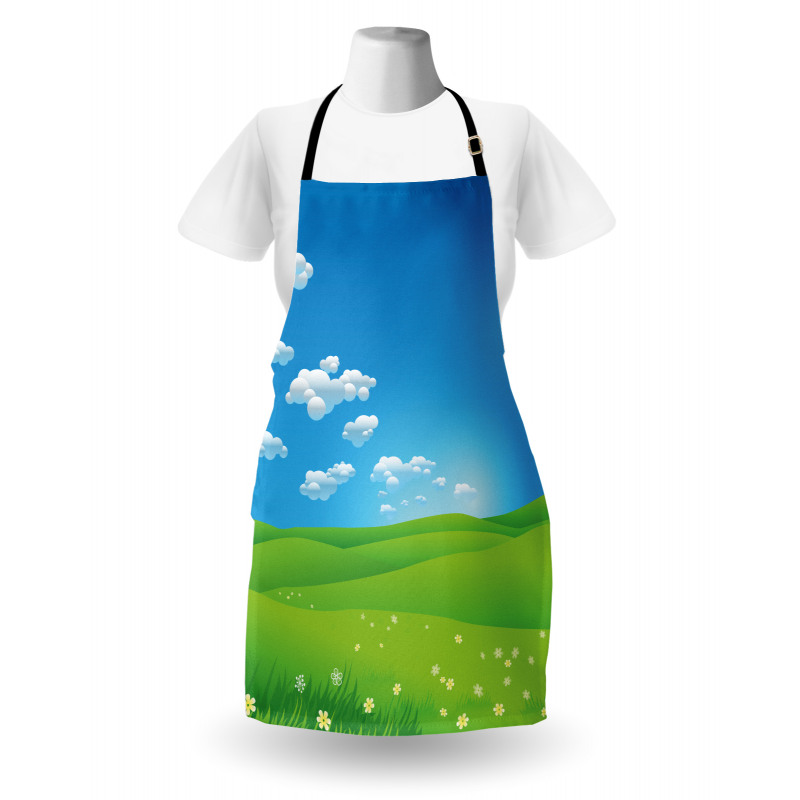 Cartoon Valley Scene Apron