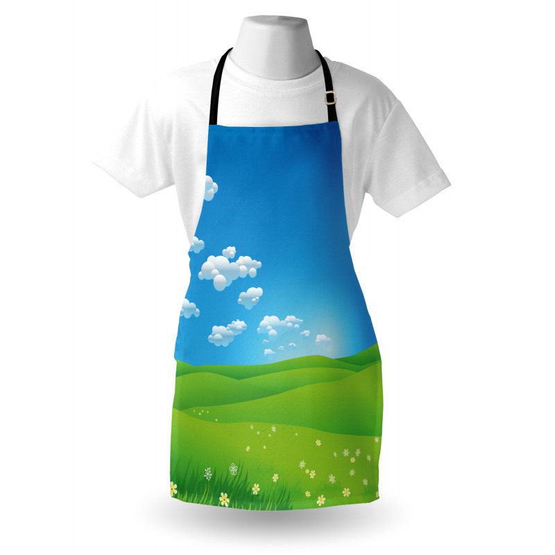 Cartoon Valley Scene Apron