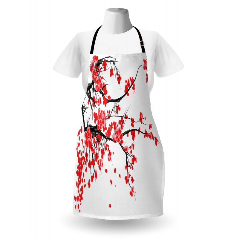 Japanese Spring Blooms Apron