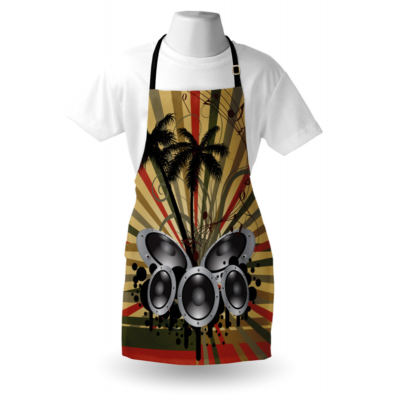 Palm Trees Music Party Apron