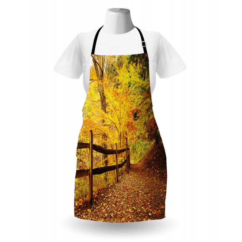 Fall Trees Leaf Road Apron