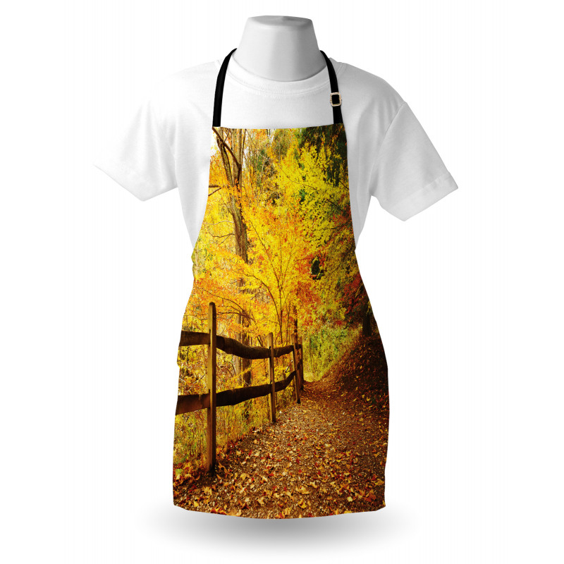 Fall Trees Leaf Road Apron